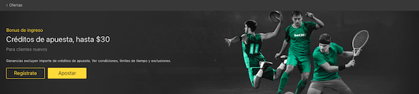 Bono de ingreso bet365 - hasta $30 USD