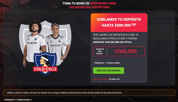 Codigo Coolbet Bono de Bienvenida - hasta 200.000 CLP