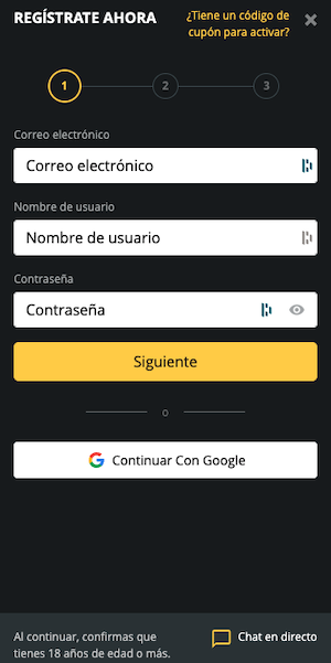Betobet Bonus - Pantalla de registro de Betobet apuestas - Promo Code Betobet