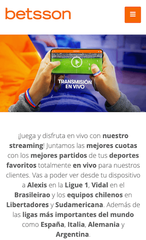 Betsson App - Transmisión de partidos en vivo