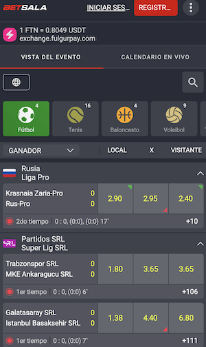Betsala App - Apuestas en vivo con la App Betsala