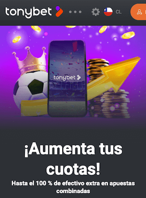 Tonybet Chile - Combo Boost para apuestas combinadas