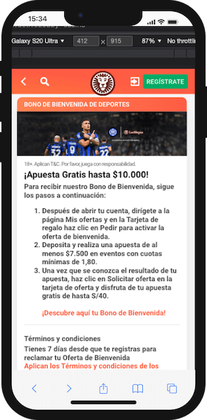 Oferta de Bienvenida de deportes en Leovegas Chile
