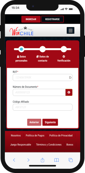Regístrate en WinChile
