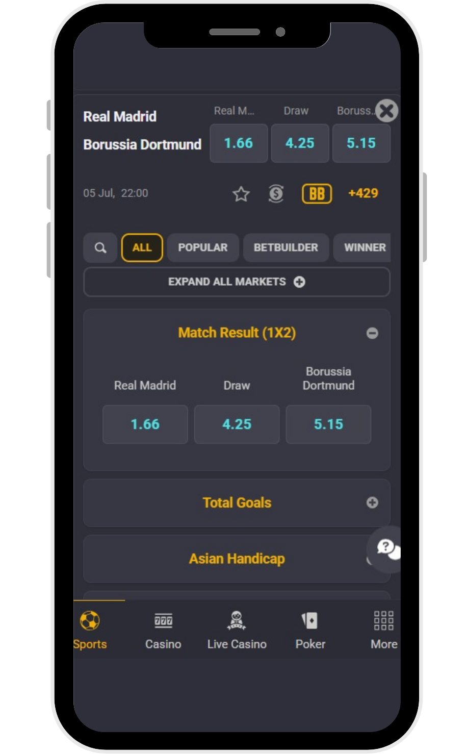 Cuotas Coolbet para el Madrid vs Dormtund del Mundial de Clubes