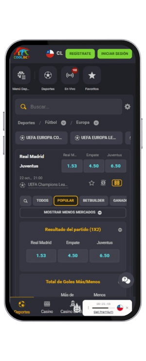 Cuotas del Rael Madrid vs Juventus Fecha 3 de Champions League en Coolbet
